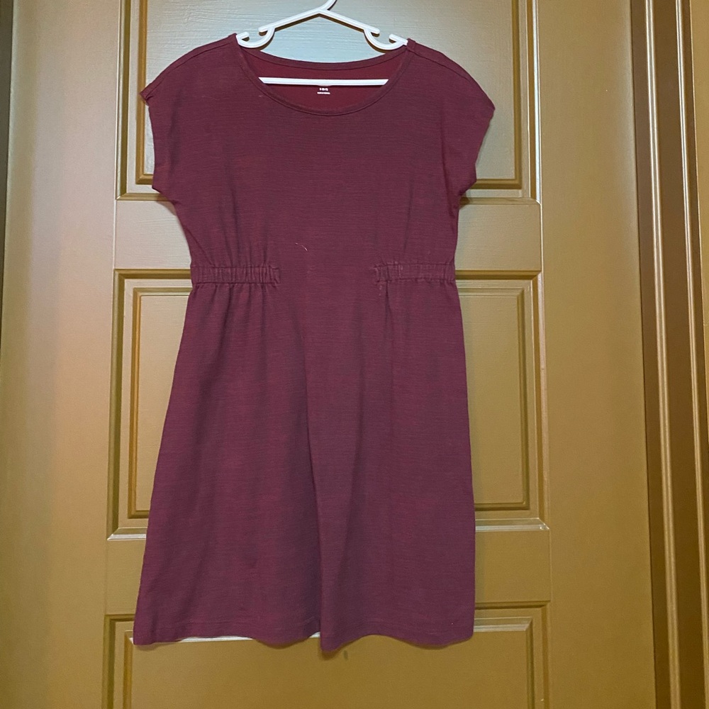 Maroon Short-Sleeve Dress❤️